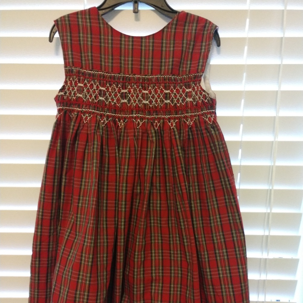 Orient Express Smocked Christmas Romper Dress